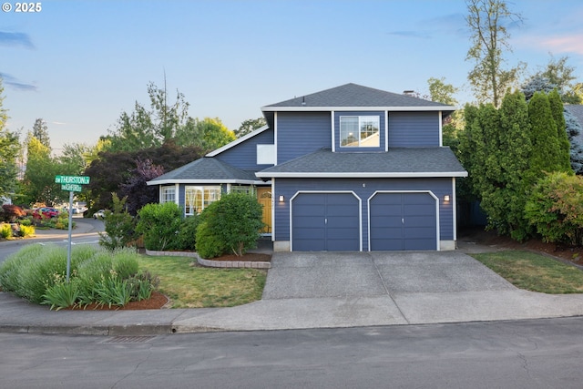 15421 SW Thurston Ln, Portland, OR 97224 - traditional-style house featuring a garage, concrete driveway, and roof with shingles