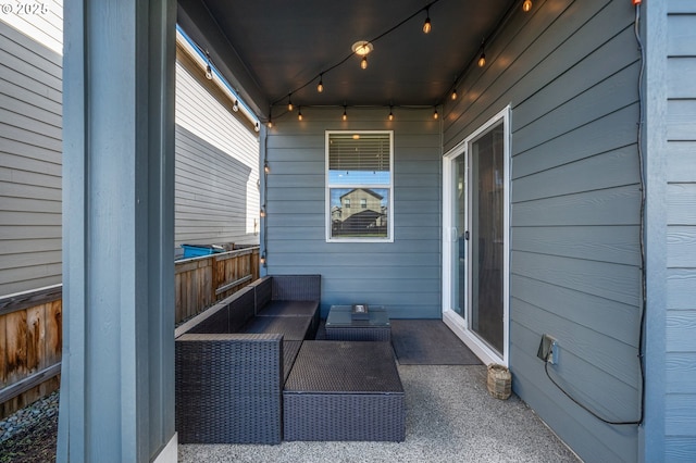 view of patio featuring an outdoor hangout area