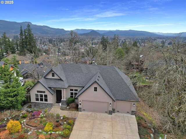 6018 Fernhill Loop, Springfield, OR 97478 - aerial view of property and surrounding area with mountains