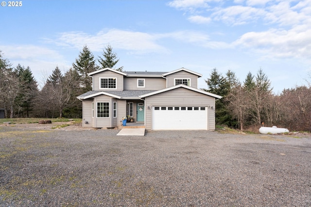 front of property featuring a garage