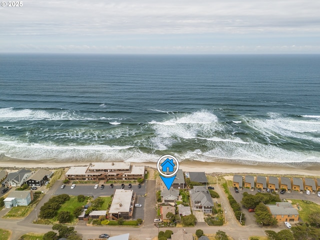 bird's eye view of expansive beach