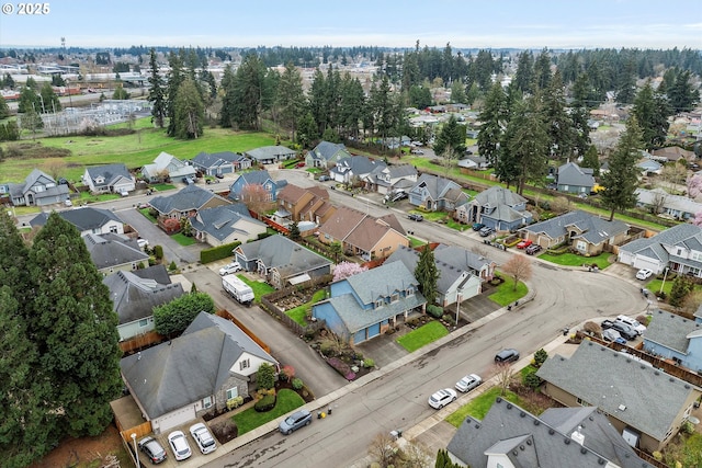 aerial view featuring a residential view