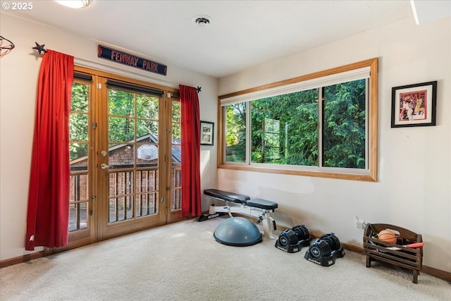 3820 Kenthorpe Way W, Linn, OR 97068 - exercise room with carpet flooring and baseboards