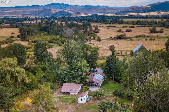 37459 Boulder Flat Ln, Halfway, OR 97834 - aerial view of property and surrounding area featuring a mountain backdrop