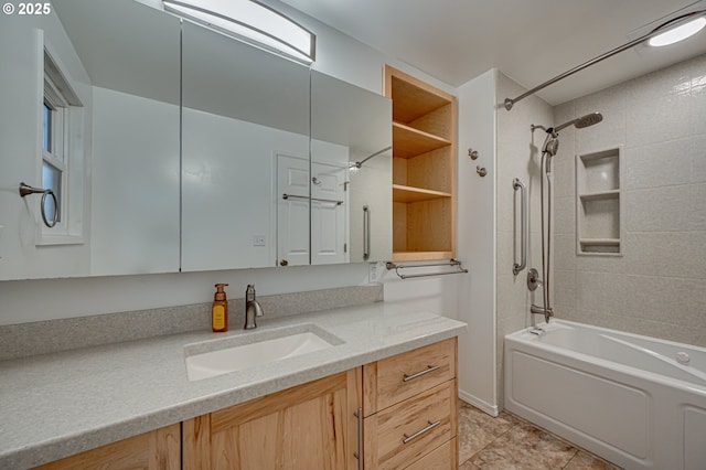 full bath with shower / bathtub combination and vanity