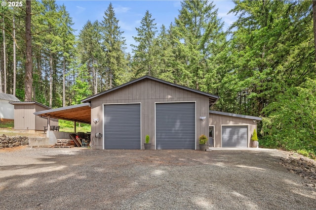 garage with a detached garage