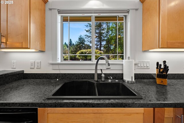 3985 SW 102nd Ave, Beaverton, OR 97005 - kitchen with a sink, dark countertops, and dishwasher