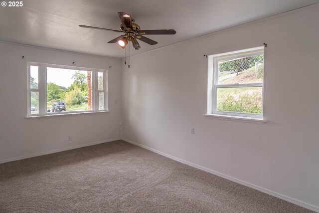 731 NE Casper St, Roseburg, OR 97470 - empty room with baseboards, a ceiling fan, and carpet floors