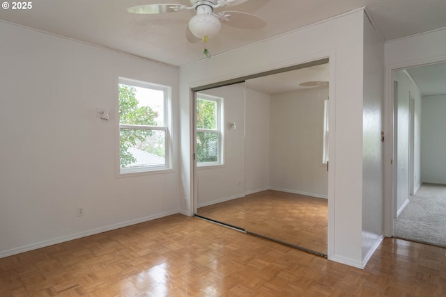 731 NE Casper St, Roseburg, OR 97470 - unfurnished bedroom with baseboards, a closet, and ceiling fan