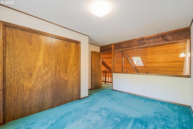 65257 E Sandy River Ln, Rhododendron, OR 97049 - carpeted empty room with wood walls and vaulted ceiling