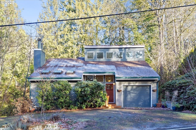 view of property featuring a garage