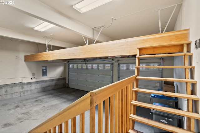 garage featuring electric panel
