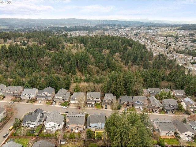 drone / aerial view with a residential view