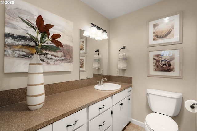 1615 Kingwood St, Forest Grove, OR 97116 - bathroom with vanity, toilet, and baseboards