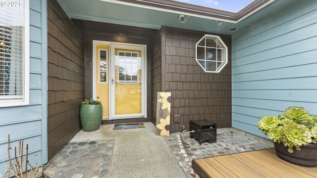 view of doorway to property