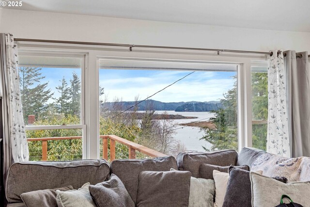 546 W Fir Ave, Coos Bay, OR 97420 - water view featuring a mountain view