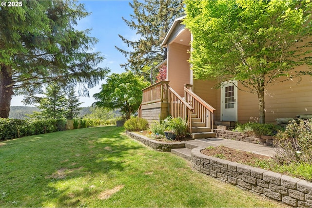 579 S Schooner Creek Rd, Lincoln City, OR 97367 - view of green lawn with stairway