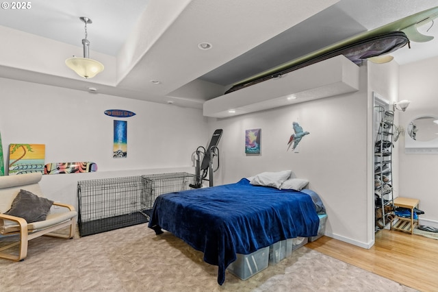 579 S Schooner Creek Rd, Lincoln City, OR 97367 - bedroom with wood finished floors, recessed lighting, and baseboards
