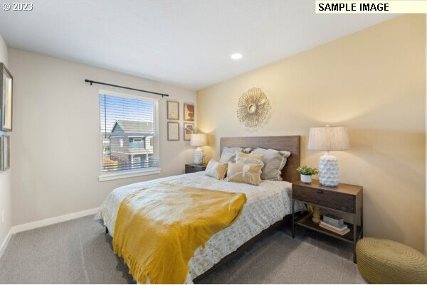 view of carpeted bedroom