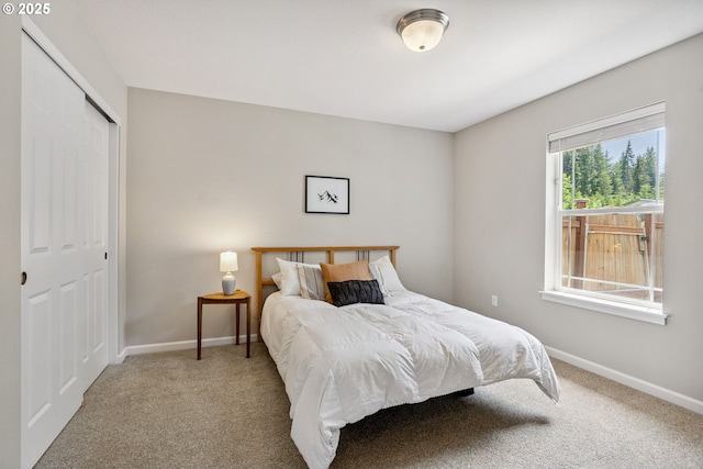 202 Edgewater Dr, Carson, WA 98610 - carpeted bedroom featuring a closet and baseboards