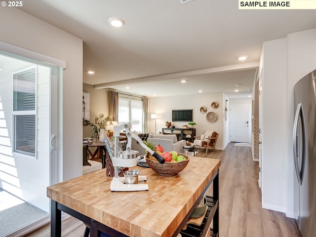 5511 NE 66th Pl, Vancouver, WA 98661 - kitchen with appliances with stainless steel finishes, dark wood-style flooring, light countertops, white cabinetry, and recessed lighting
