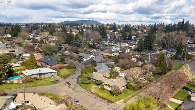 aerial view featuring a residential view