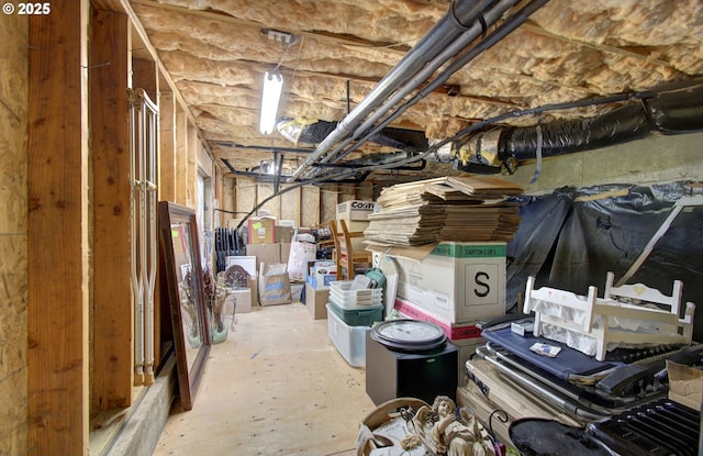 view of storage area