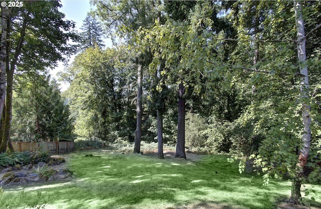 15223 SE Mistwood Way, Clackamas, OR 97015 - view of yard featuring a forest view