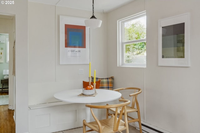 dining space featuring breakfast area