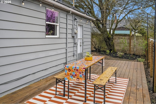 wooden deck with fence