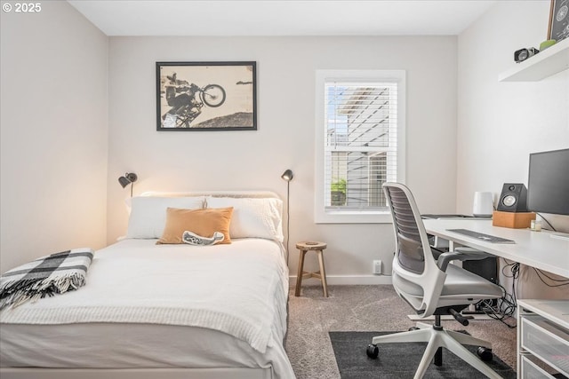 6955 N Concord Ave, Portland, OR 97217 - bedroom with carpet flooring, an office area, and baseboards