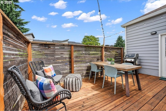 6955 N Concord Ave, Portland, OR 97217 - deck with outdoor dining area and area for grilling