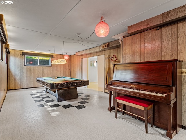 3123 SE 129th Ave, Portland, OR 97236 - game room with wooden walls, pool table, and light floors