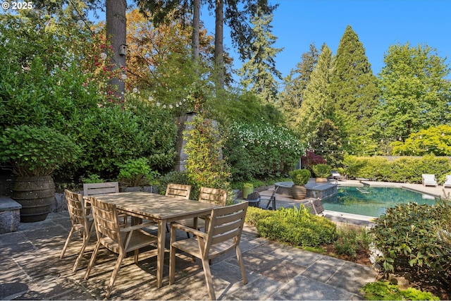 2550 Dellwood Dr, Lake Oswego, OR 97034 - view of patio / terrace with an outdoor pool and outdoor dining space