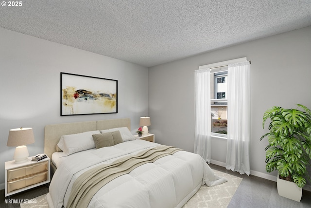 13216 NE Salmon Creek Ave Unit E8, Vancouver, WA 98686 - carpeted bedroom featuring a textured ceiling and baseboards
