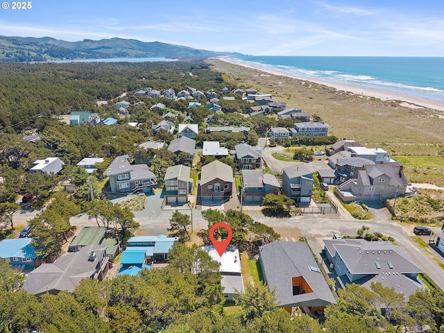 8890 Ocean Crest Ln, Manzanita, OR 97130 - aerial view of residential area featuring a water and mountain view