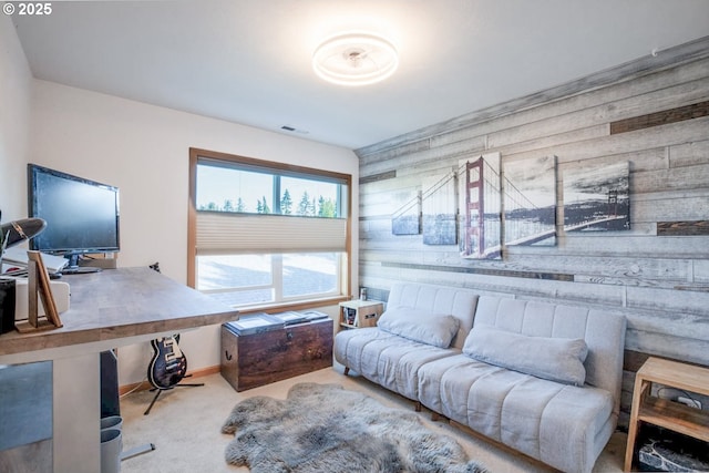 195 Daniel Dr, Eugene, OR 97404 - office area with wooden walls and carpet floors