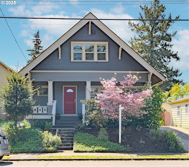 7906 SE Woodstock Blvd, Portland, OR 97206 - view of front of house featuring a porch and stairs