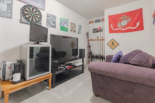 living room featuring carpet floors