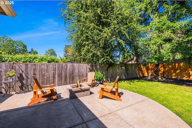 5570 SW Franklin Ave, Beaverton, OR 97005 - view of patio / terrace with an outdoor fire pit