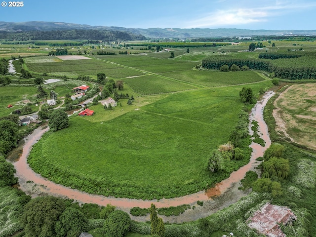 18385 Inglis Rd, Clatskanie, OR 97016 - aerial overview of property's location featuring rural landscape, extensive farmland, and mountains