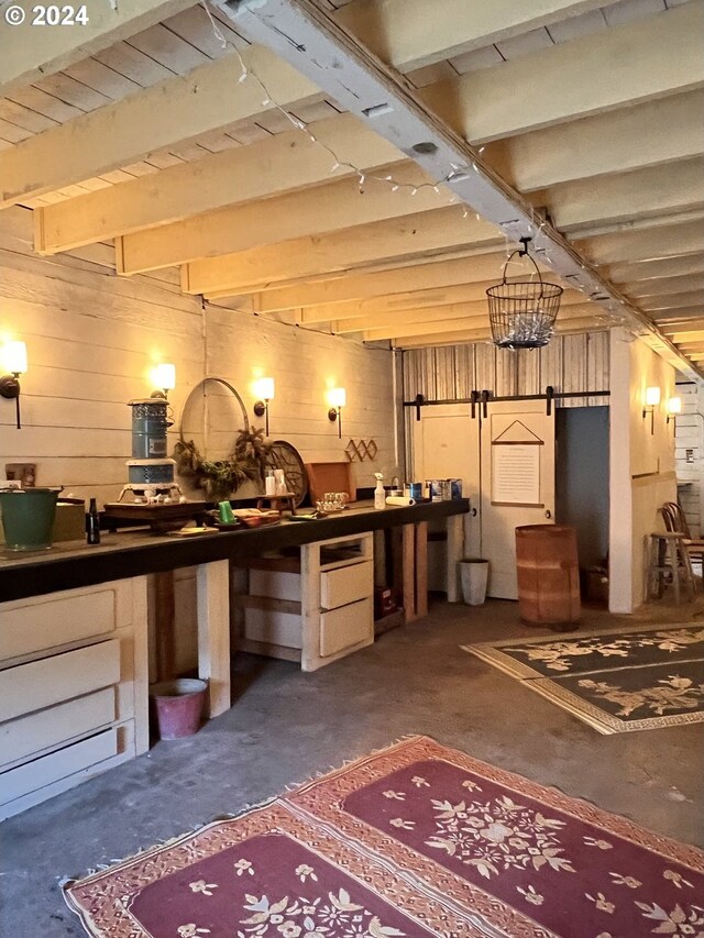 view of basement