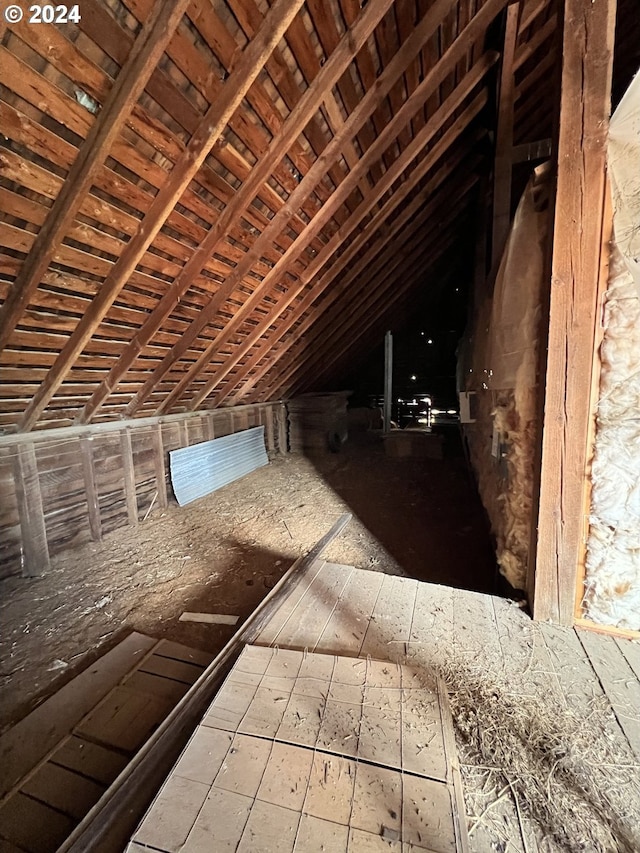 view of attic