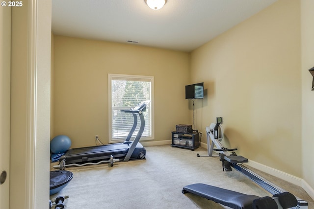 16572 SE Oak Meadow Ct, Damascus, OR 97089 - workout area featuring carpet and baseboards