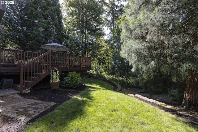 16572 SE Oak Meadow Ct, Damascus, OR 97089 - view of grassy yard featuring a wooden deck