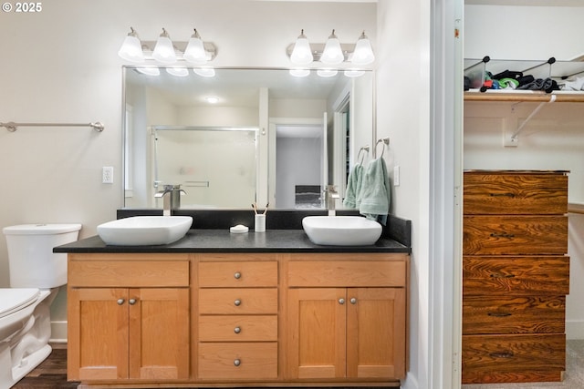 511 NE Skidmore St, Portland, OR 97211 - full bath with double vanity and a stall shower