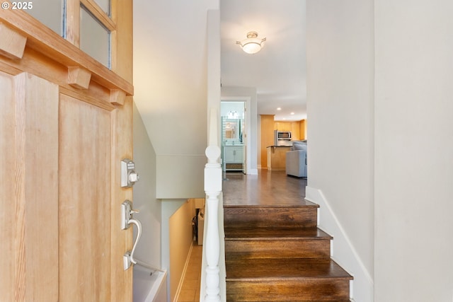 511 NE Skidmore St, Portland, OR 97211 - entryway with stairs and recessed lighting