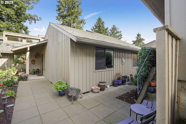 view of home's exterior featuring a patio area