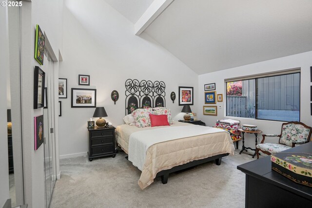 office area featuring vaulted ceiling