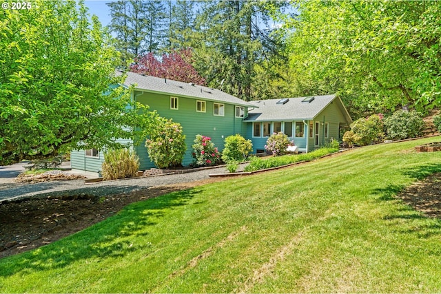 38383 Cartwright Creek Rd, Marcola, OR 97454 - rear view of property featuring a yard